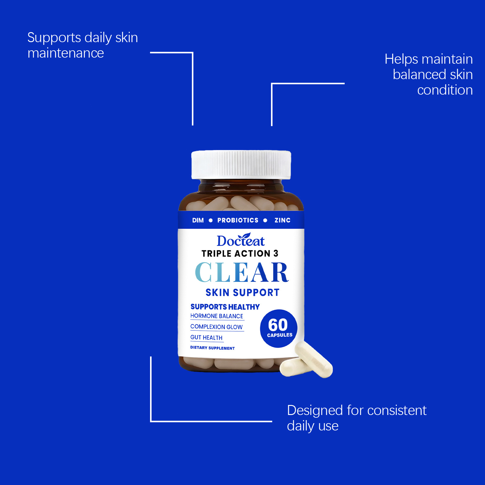 Clear Skin Support Capsules DI - Nutrition Zinc review and price